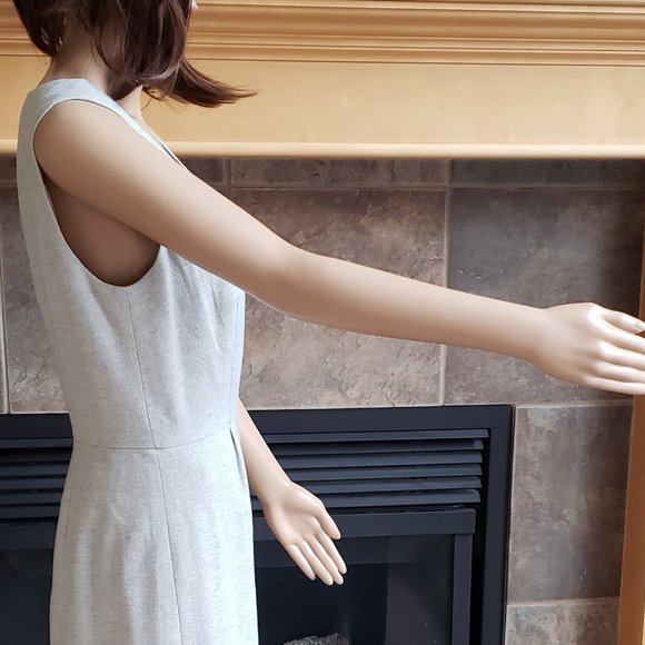 BANANA REPUBLIC, Italian gray wool sleeveless shift dress - Picture 12 of 15